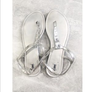 Fioni Silver Sling Sandals